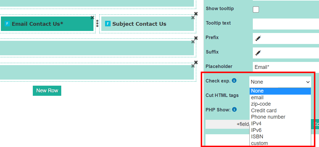 joomla cck regular expression masks for input