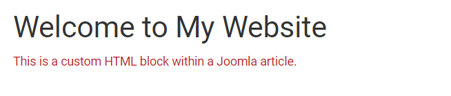 joomla custom html to articles styles