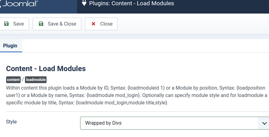 plugin content load modules