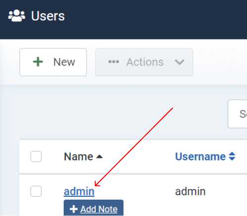 joomla password backend users name