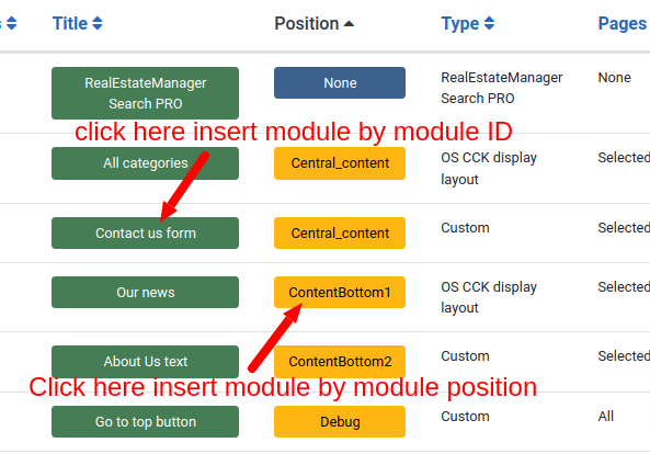 select module for insert to article