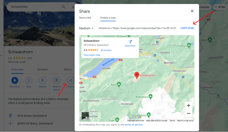 how to add map share google code