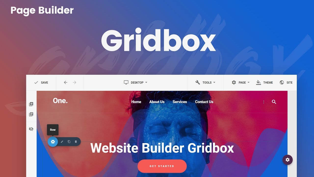 Joomla Website Builder Gridbox mega menu