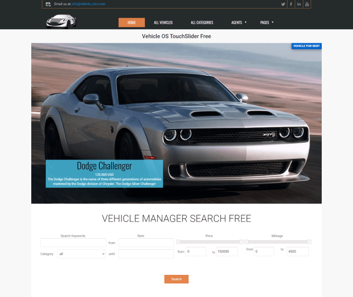 free car joomla template demo