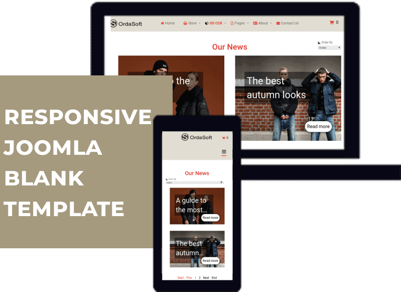 Fully responsive design, Joomla Blank Template - Free Joomla Template
