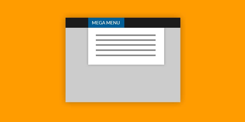 Responsive Mega Menu Builder of WordPress Blank Theme