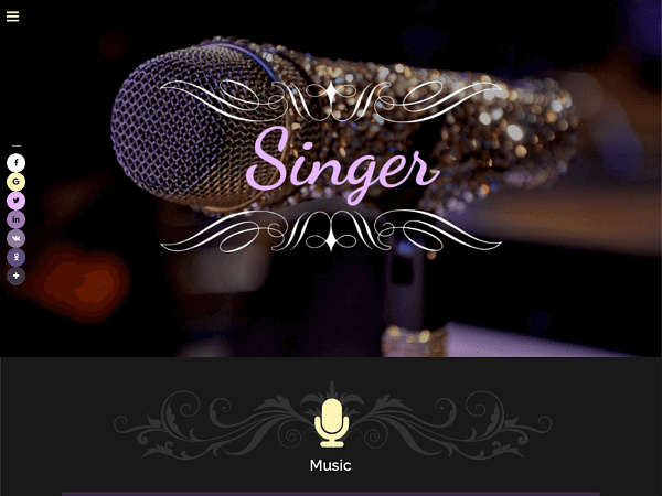 Demo of Joomla music template Singer