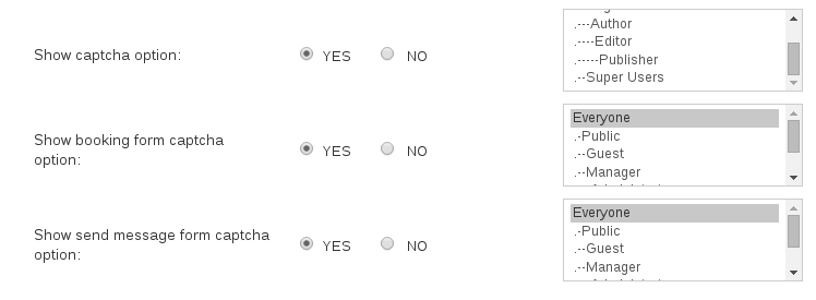 Captcha for Booking and Sales forms in Real Estate website software