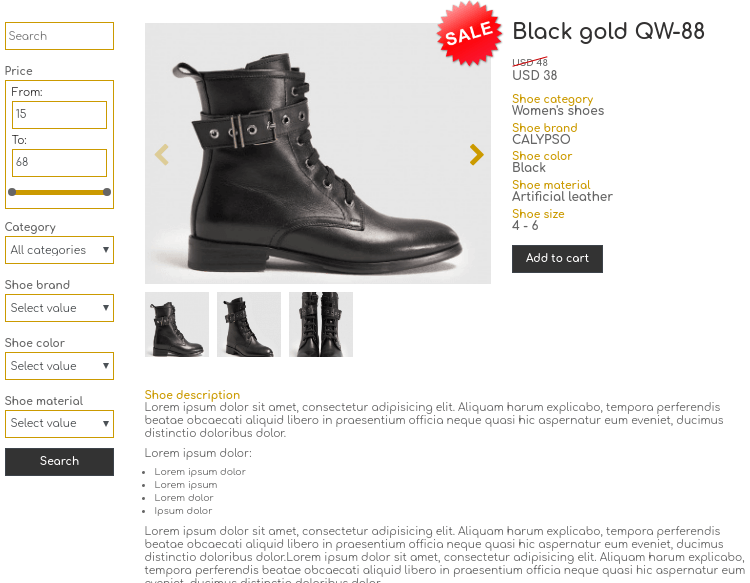 FREE eCommerce Joomla template - Shoe Store | News | News