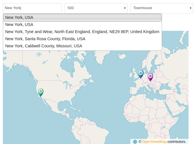 OpenMap Geocoding and search vehicles by radius
