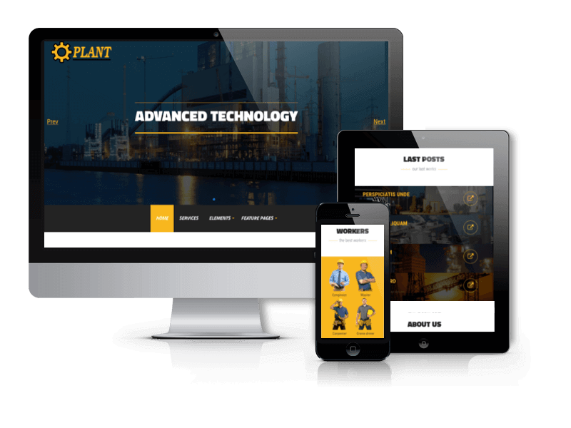 Industrial WordPress theme